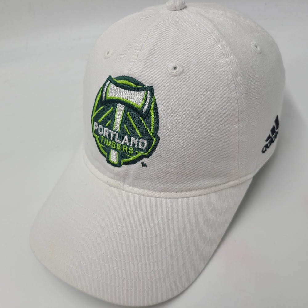Portland Timbers Hat Strapback Adidas White Green MLS Soccer Logo Casual Men